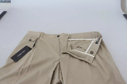 Dolce & Gabbana Beige Cotton Chino Men Formal Pants by Dolce & Gabbana