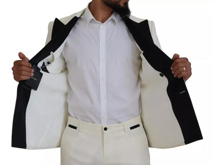 Dolce & Gabbana White Double Breasted 2 Piece SICILIA Suit by Dolce & Gabbana