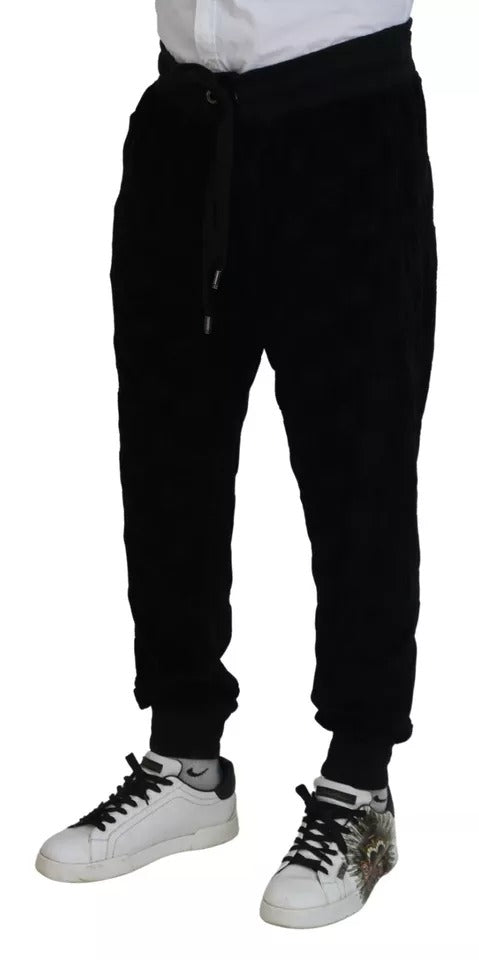 Dolce & Gabbana Black Cotton Skinny Jogger Sweatpants Pants by Dolce & Gabbana
