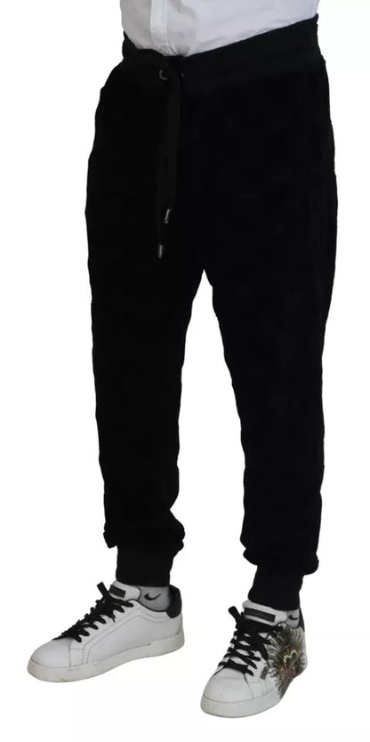Dolce & Gabbana Black Cotton Skinny Jogger Sweatpants Pants by Dolce & Gabbana
