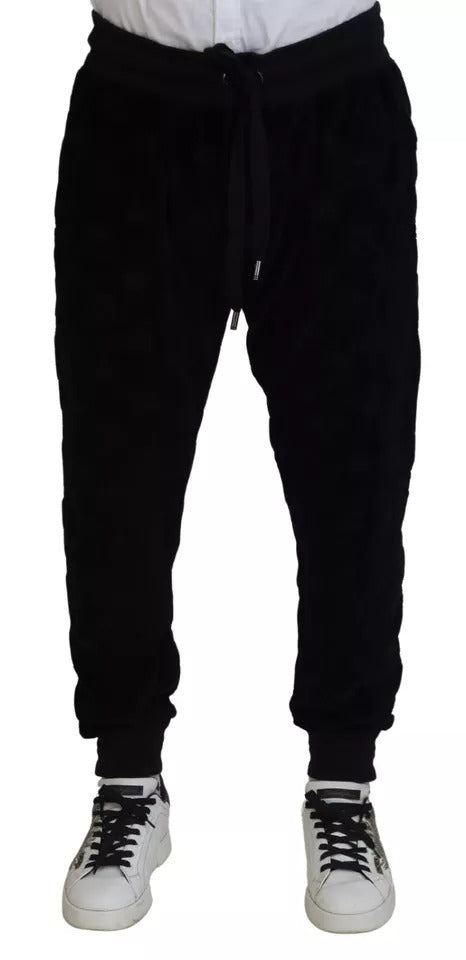 Dolce & Gabbana Black Cotton Skinny Jogger Sweatpants Pants by Dolce & Gabbana