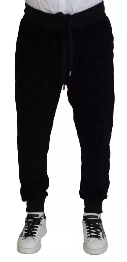Dolce & Gabbana Black Cotton Skinny Jogger Sweatpants Pants by Dolce & Gabbana