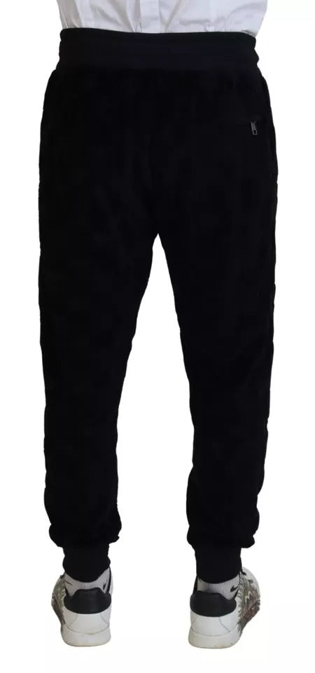 Dolce & Gabbana Black Cotton Skinny Jogger Sweatpants Pants by Dolce & Gabbana