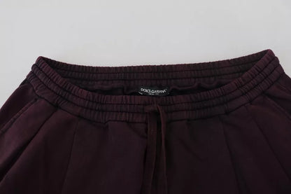 Dolce & Gabbana Bordeaux Cotton Cargo Jogger Sweatpants Pants by Dolce & Gabbana