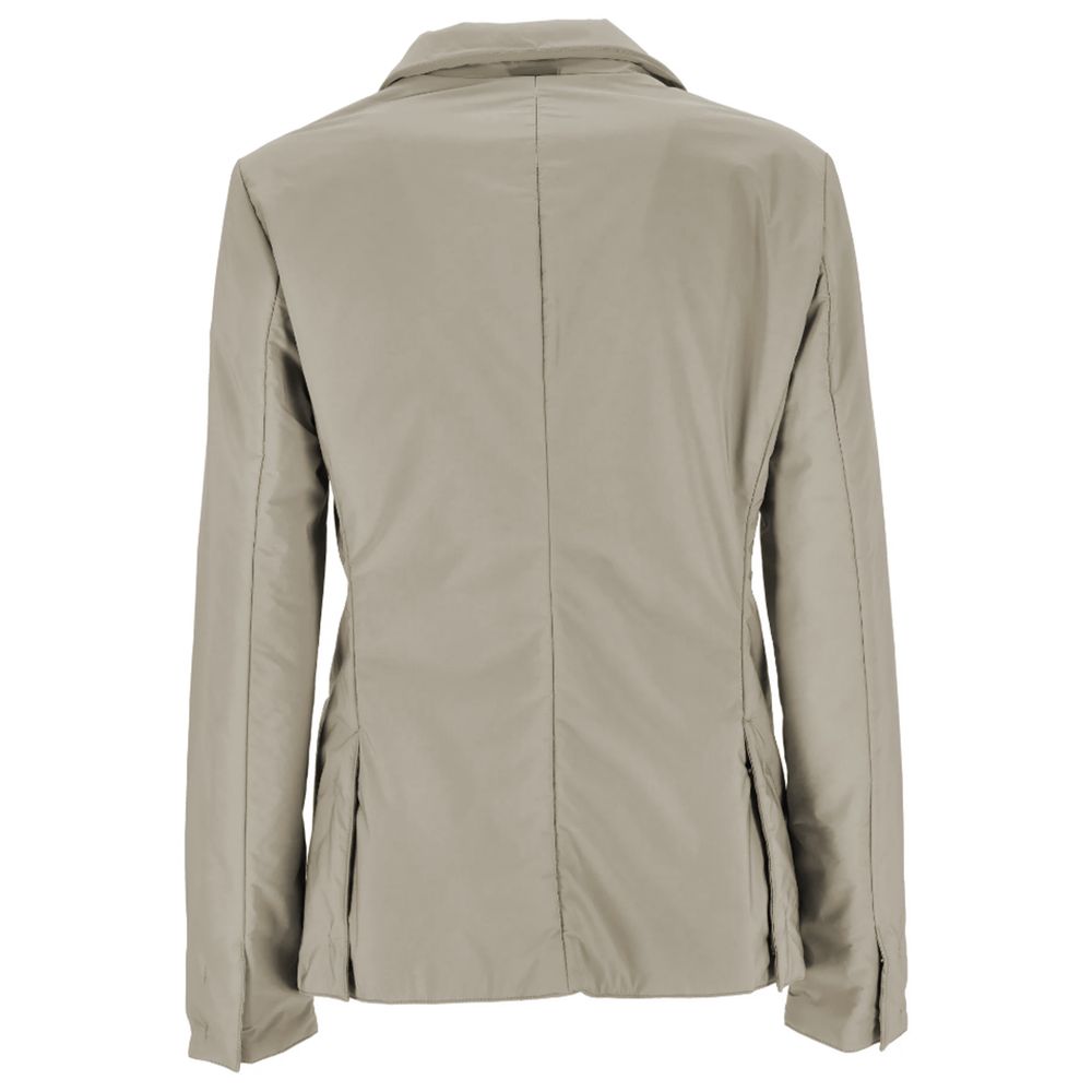 People Of Shibuya Beige Polyester Jackets &amp; Coat