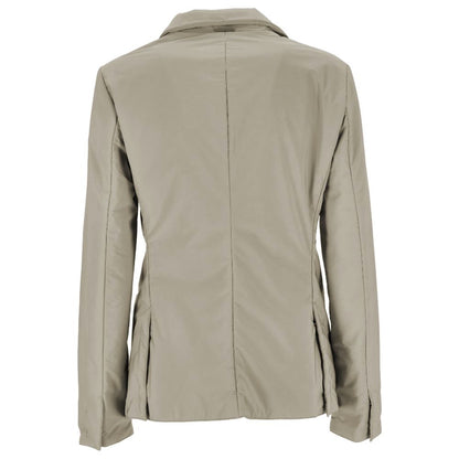 People Of Shibuya Beige Polyester Jackets &amp; Coat