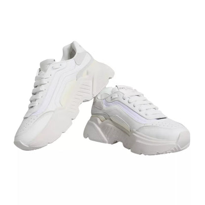 Dolce & Gabbana White Daymaster Low Top Sneakers Shoes by Dolce & Gabbana