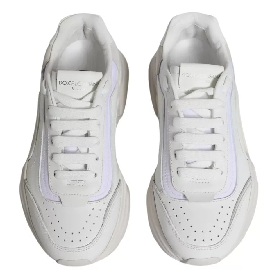 Dolce & Gabbana White Daymaster Low Top Sneakers Shoes by Dolce & Gabbana