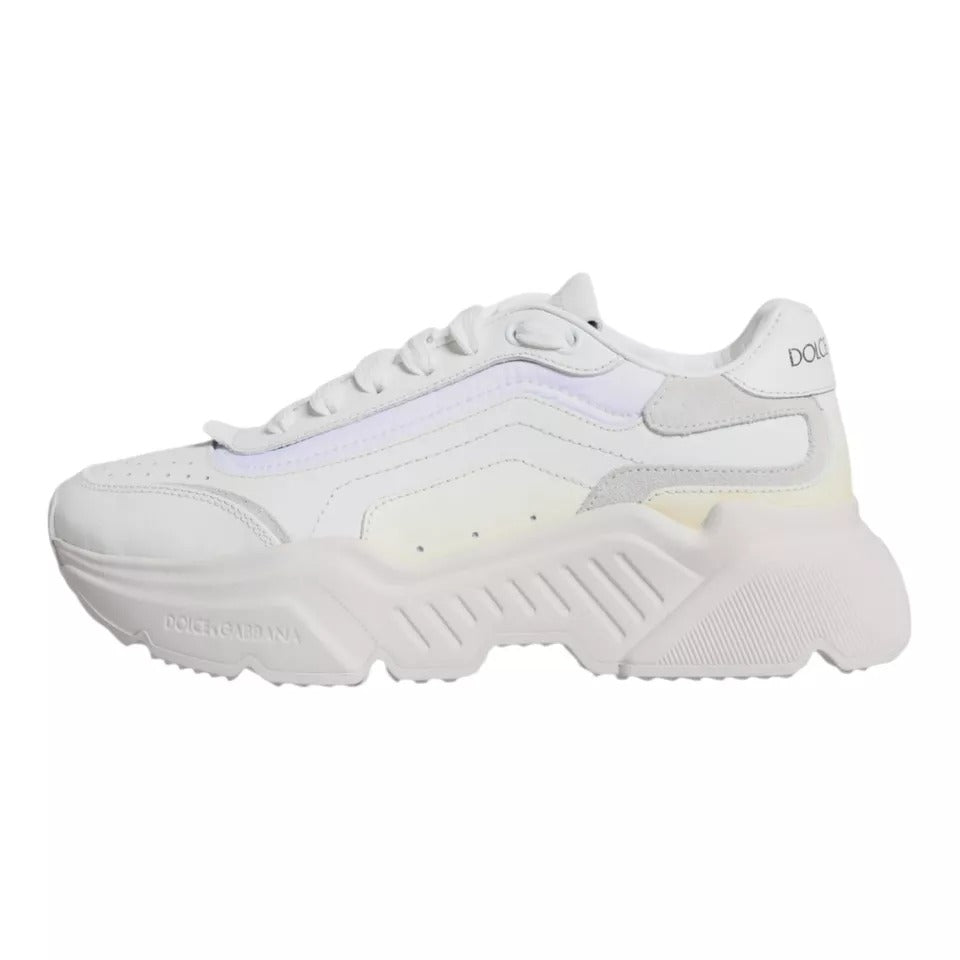 Dolce & Gabbana White Daymaster Low Top Sneakers Shoes by Dolce & Gabbana