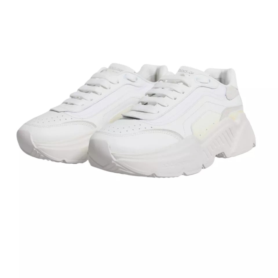 Dolce & Gabbana White Daymaster Low Top Sneakers Shoes by Dolce & Gabbana