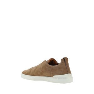 ZEGNA Suede Leather Sneakers for Stylish Comfort and Fit