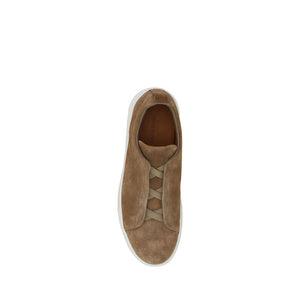 ZEGNA Suede Leather Sneakers for Stylish Comfort and Fit