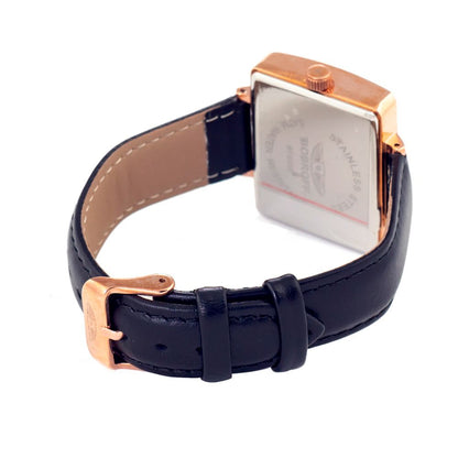 Montre Bobroff en cuir noir