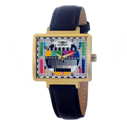 Montre Bobroff en cuir noir