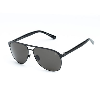 Lunettes de soleil Belstaff en cuir de veau noir