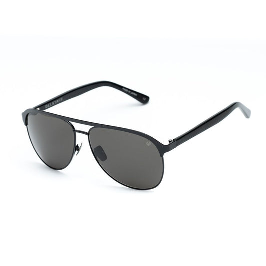 Lunettes de soleil Belstaff en cuir de veau noir