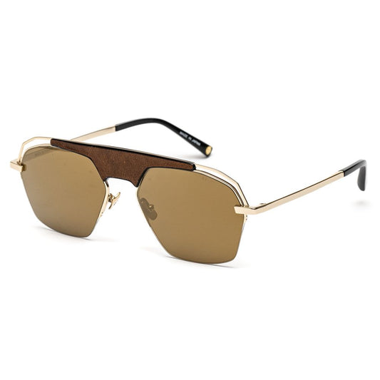 Lunettes de soleil Belstaff en titane doré