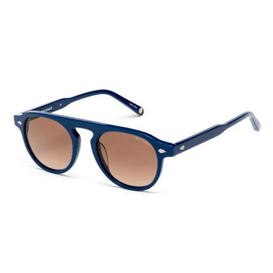 Lunettes de soleil Belstaff en cuir de veau bleu