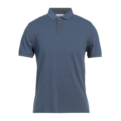 Polo en coton bleu Alpha Studio