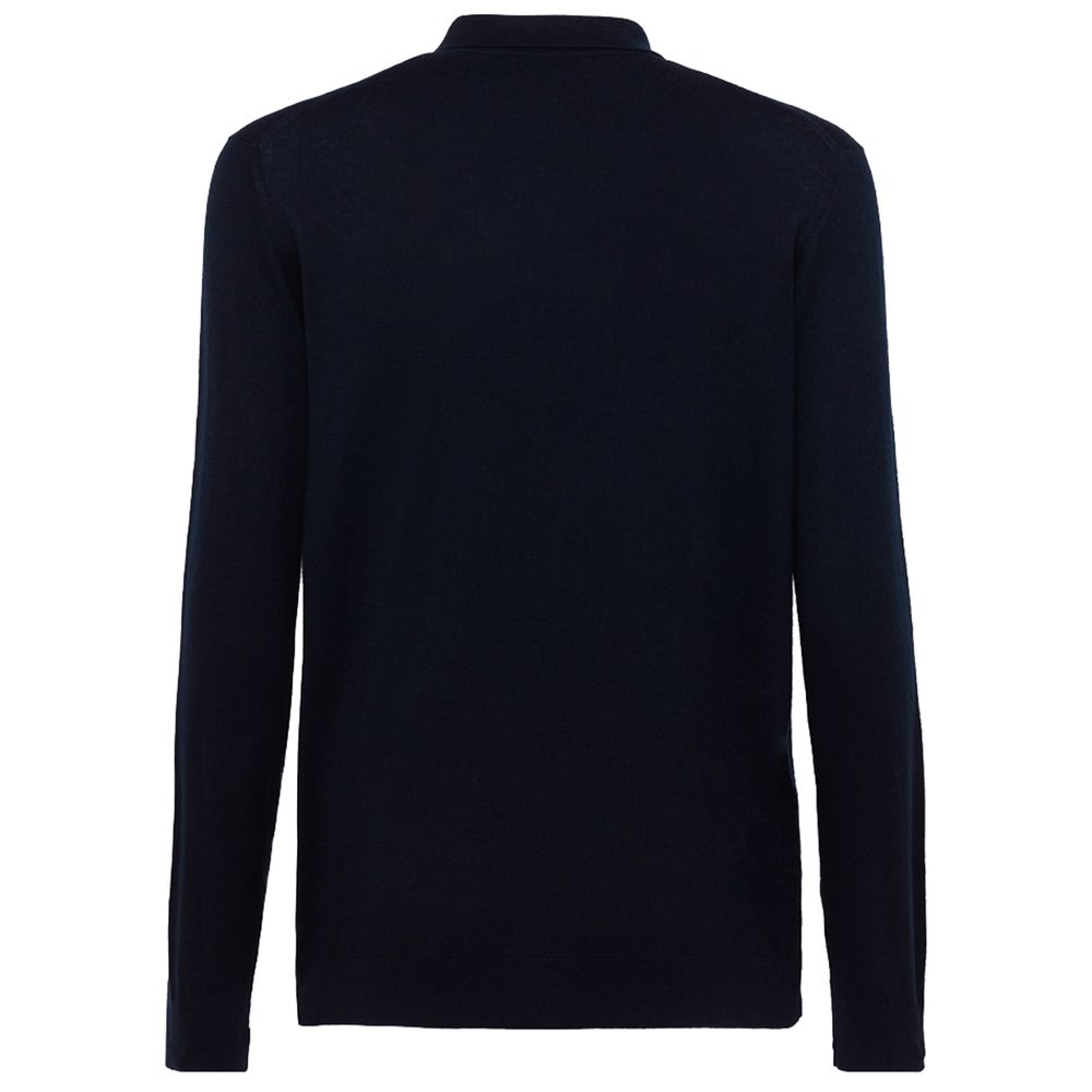 Alpha Studio Blue Cotton Shirt by Alpha Studio