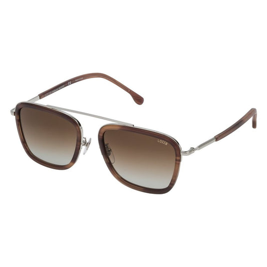 Lunettes de soleil en métal marron Lozza