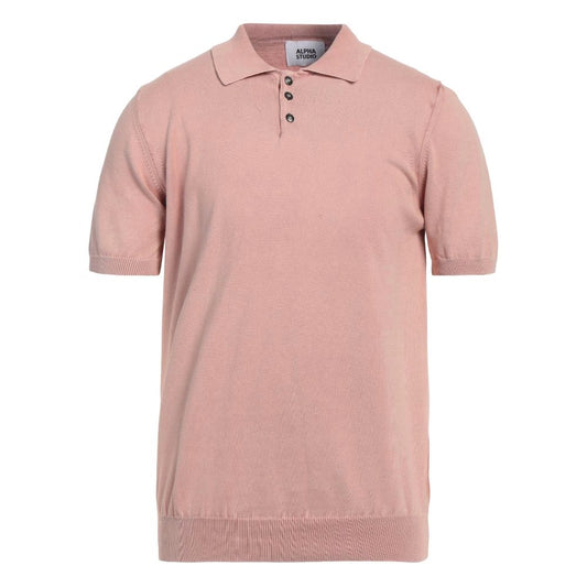 Polo en coton rose Alpha Studio