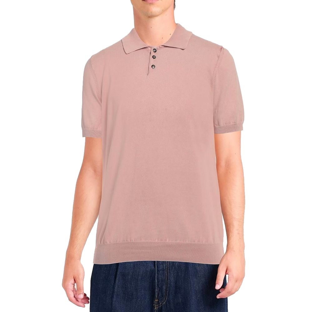Polo en coton rose Alpha Studio
