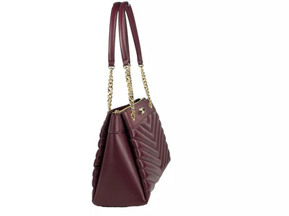 Sac à bandoulière à chaîne Michael Kors Whitney de taille moyenne, couleur sang de bœuf