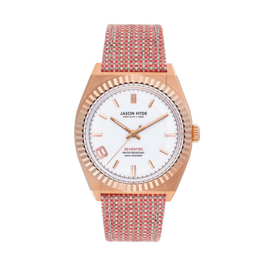 Montre textile rouge Jason Hyde