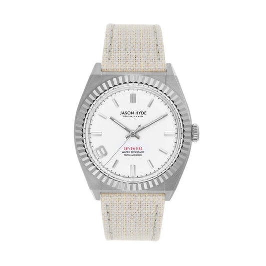 Montre textile blanche Jason Hyde