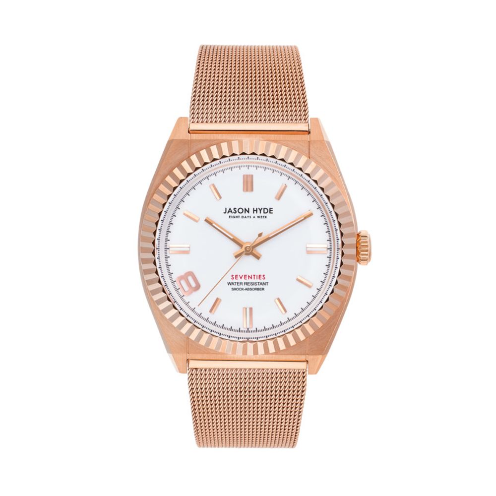Montre textile Jason Hyde en or rose