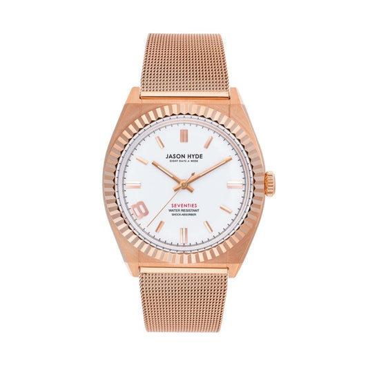 Montre textile Jason Hyde en or rose