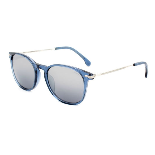 Lunettes de soleil Lozza en cuir de veau bleu