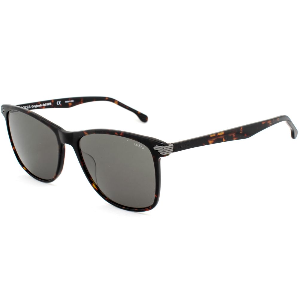 Lunettes de soleil Lozza en cuir de veau bicolore