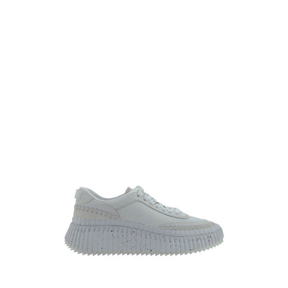 Chloé Nama Sneakers Calf Leather Platform - White/42