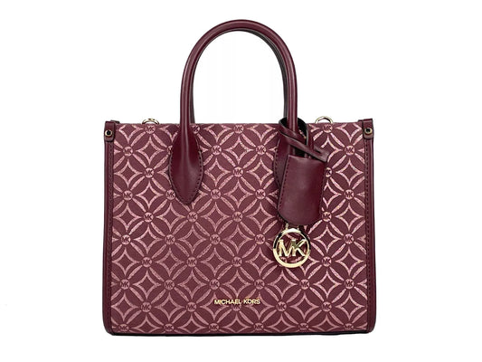 Petit sac fourre-tout à bandoulière zippé Mirella de Michael Kors, couleur sang de bœuf