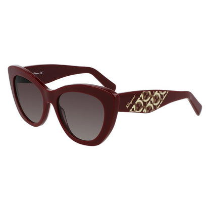 Salvatore Ferragamo Bordeaux Acetate Sunglasses by Salvatore Ferragamo