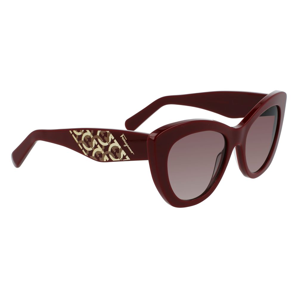 Salvatore Ferragamo Bordeaux Acetate Sunglasses by Salvatore Ferragamo