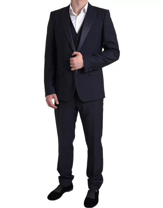 Costume 3 pièces noir à simple boutonnage MARTINI Dolce &amp; Gabbana