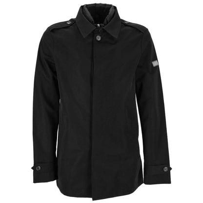 Yes Zee Black Polyester Jacket by Yes Zee