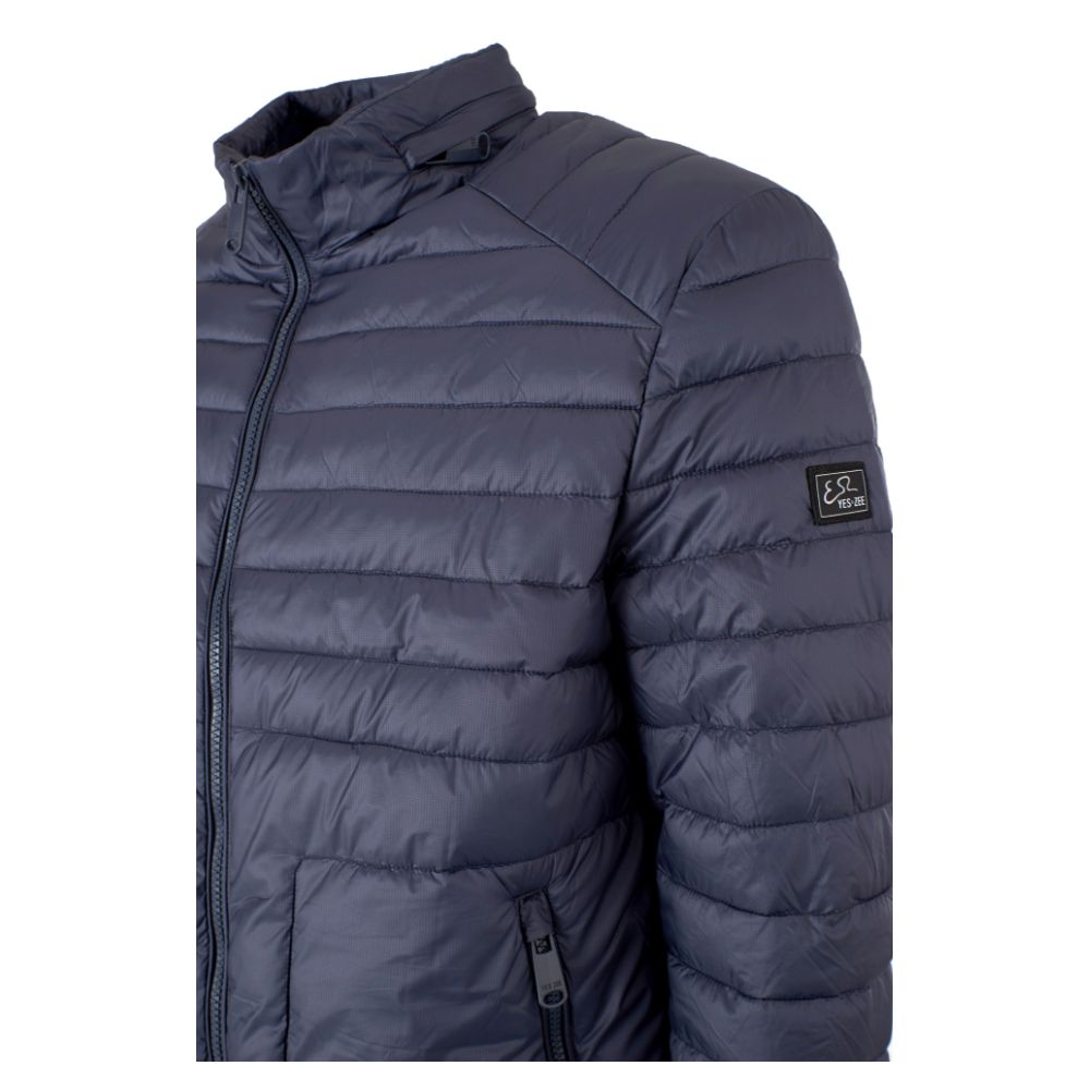 Yes Zee Blue Nylon Jacket by Yes Zee