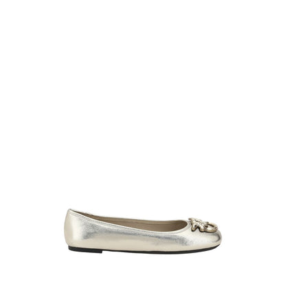 Gioia Ballerinas by Pinko Metallic Finish Flat Shoes
