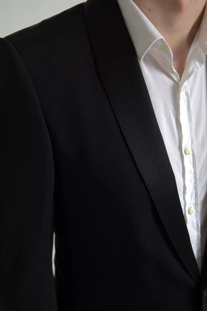 Blazer MARTINI en laine noire à simple boutonnage Dolce &amp; Gabbana