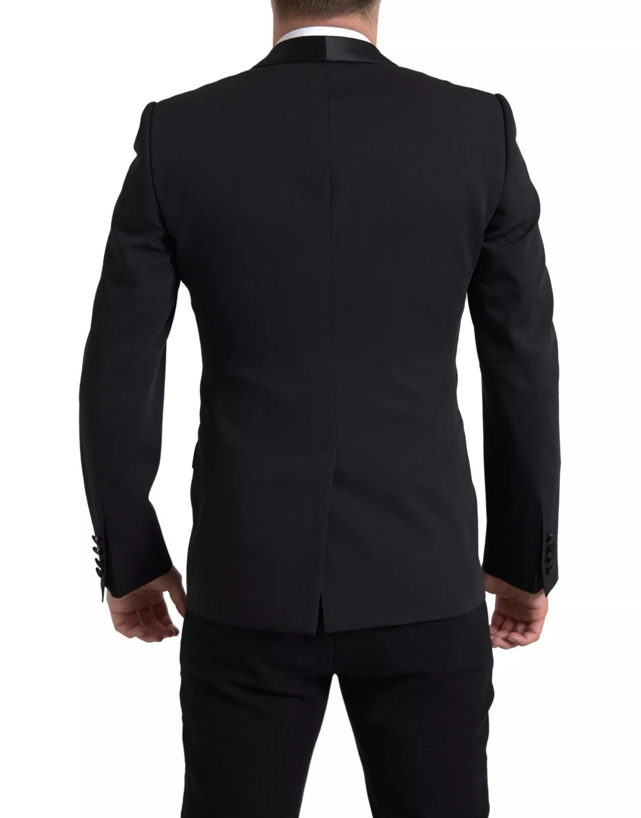 Blazer MARTINI en laine noire à simple boutonnage Dolce &amp; Gabbana