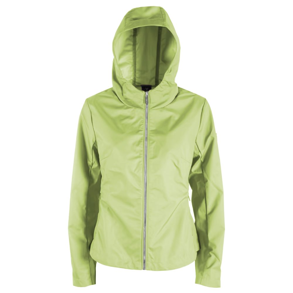 Yes Zee Green Polyester Jackets &amp; Coat