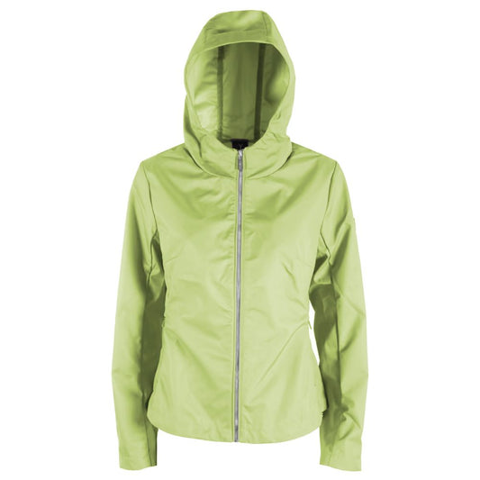 Yes Zee Green Polyester Jackets &amp; Coat