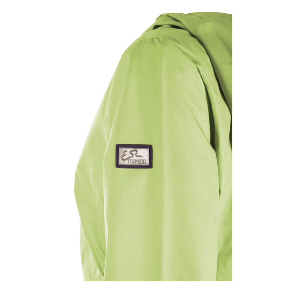 Yes Zee Green Polyester Jackets &amp; Coat