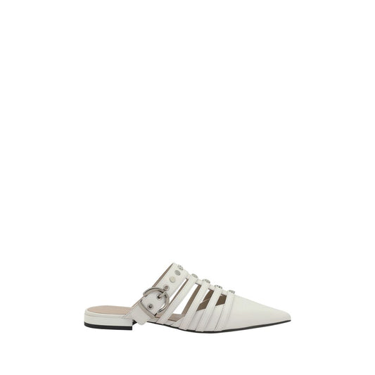 Pinko Gianira 17 Leather Mules Elongated Toe Style
