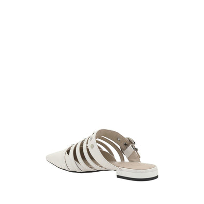 Pinko Gianira 17 Leather Mules Elongated Toe Style