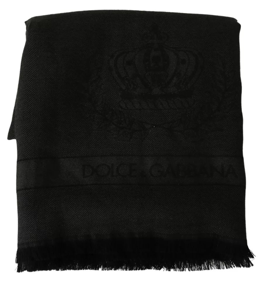 Dolce & Gabbana Green Brown Wrap Cashmere Shawl Scarf by Dolce & Gabbana